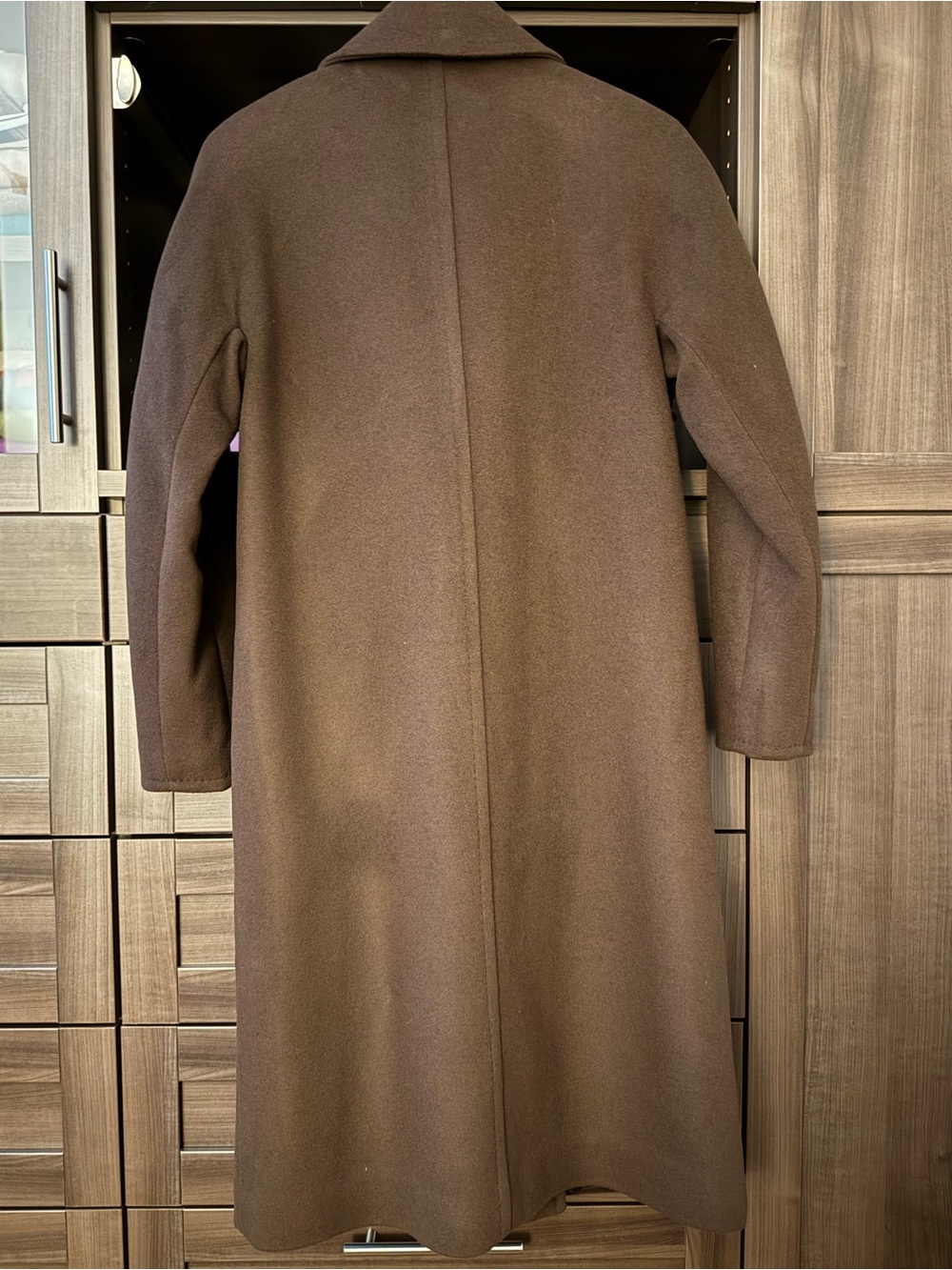 NWT Quince Italian Wool, Double-Breasted Slouch Coat, XS, Dark Brown - Picture 3 of 12